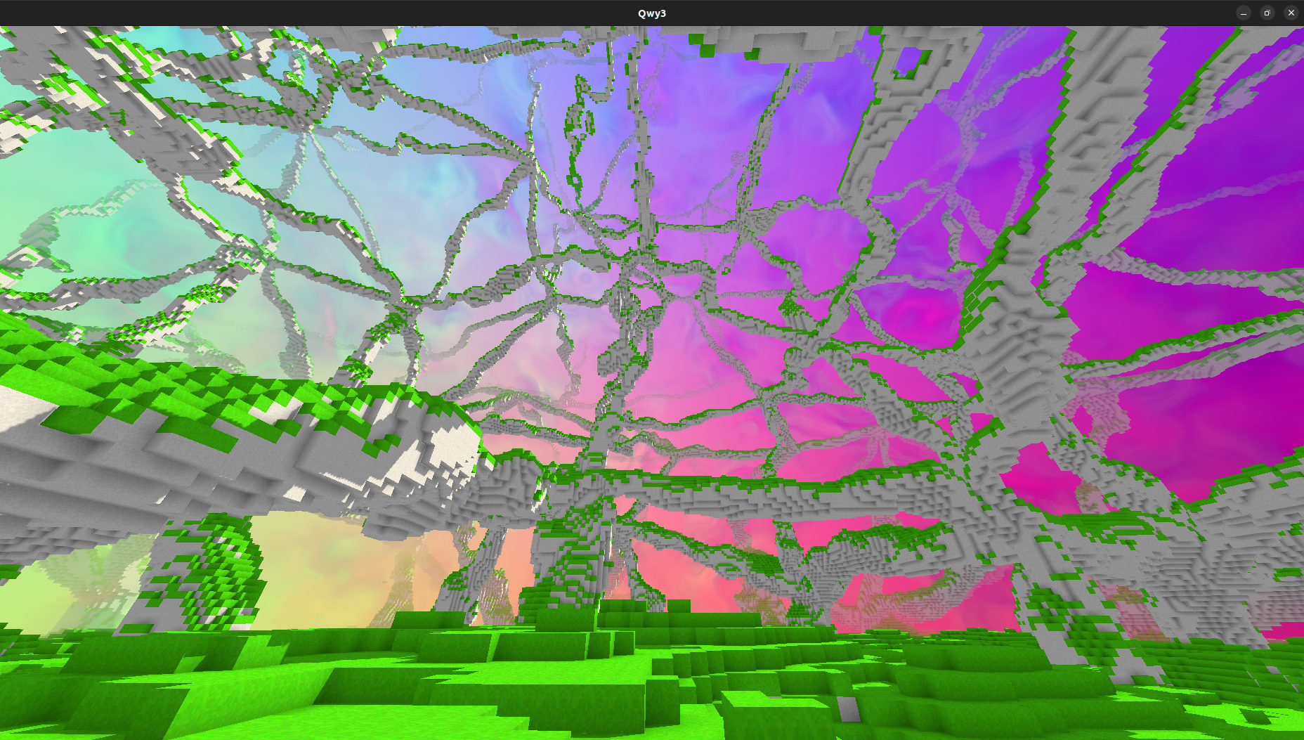 Image of some terrain generation using a noise value lattice to generate even more links.
